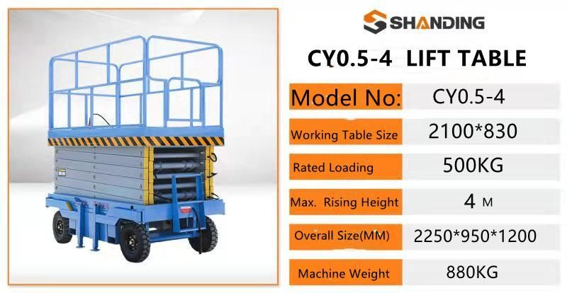 CE Approved Hot Sale Lift Table Aerial Work Platform Scissor Lifting Table for Sale