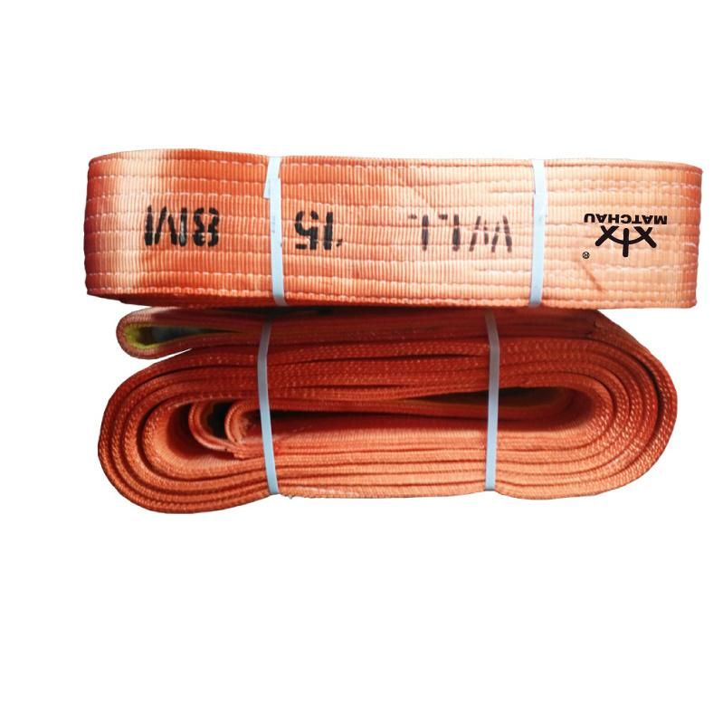 Thermal Resistant Polyester Flat Belt Type Color Code Webbing Sling for Crane