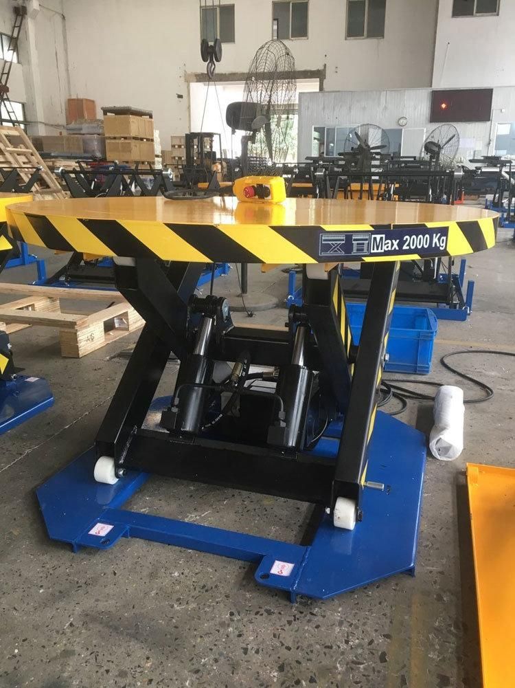 Rotary Scissor Lift Table with Turntable Function
