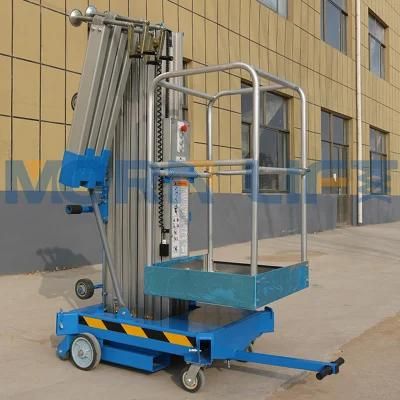 5m Mini Single Aluminum Mast Aerial Man Work Platform Lift