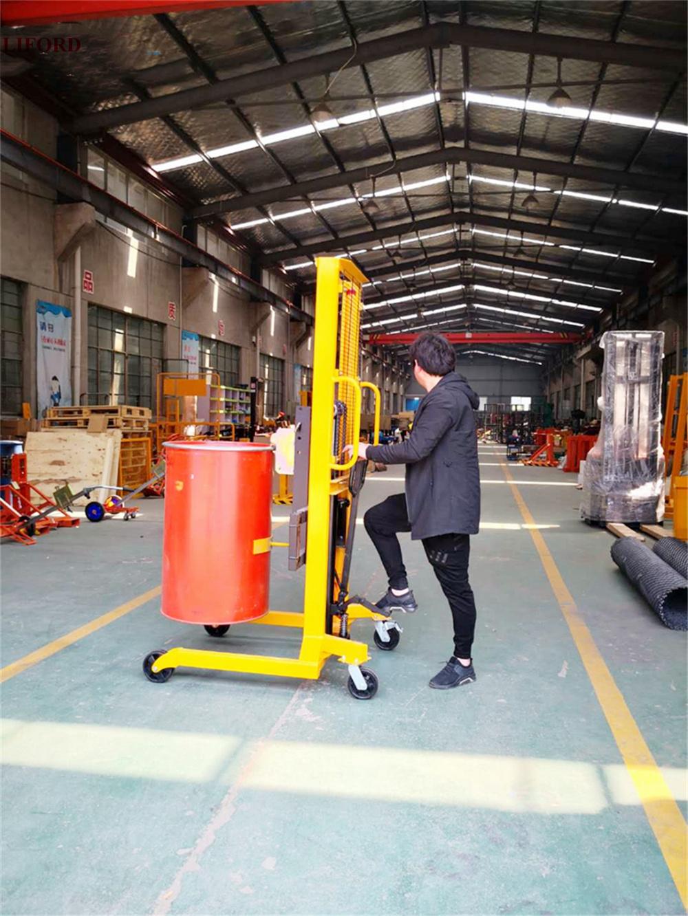 400kg Hydraulic Drum Stackers Drum Lifter with Weighing Scale