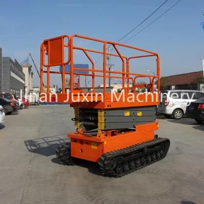 4m 6m 8m 10m 300kg Mini Tracked Crawler Electric Hydraulic Battery Power Self Propelled Scissor Lift with Low Cost