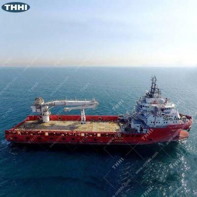 100t80m Knucle Boom Marine Deck Barge Crane