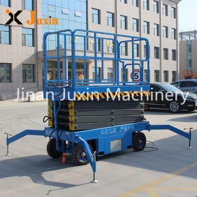 12m Semi Electric Scissor Lift Platform Hydraulic Mobile Scissor Lift
