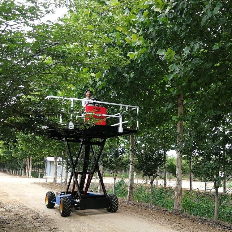 Self-Propelled Lift Fully Automatic Scissor 0.9-3.4m Electric Aerial Lift Table Work Platform 700kg Four Wheels