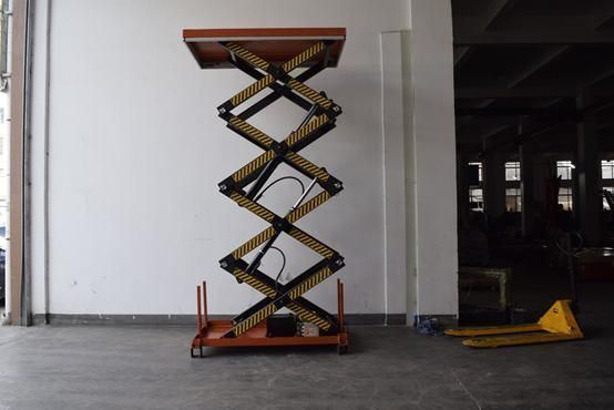 400kg, 800kg Loading Capacity Manual Mobile Four Scissor Lift Table