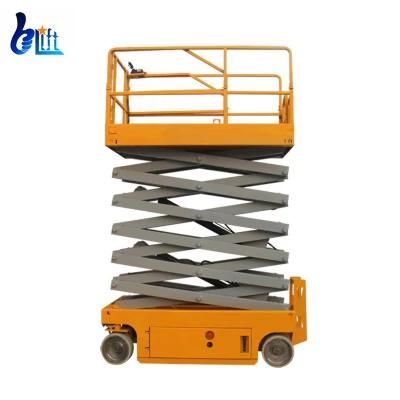 10m Load 300kg Mobile Lift Hydraulic Self Propelled High Lift Machine Mobile Scissor Lift Car