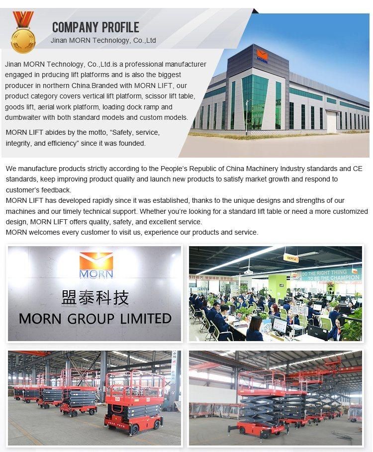 3m 4m 6m 8m 10m 12m 14m 16m 18m Mobile Hydraulic Lift Table Aerial Working Platform Electric Scissor Lift
