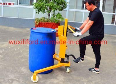 China Manufacturer 350kg Dt350b Oil Drum Carrier Hydraulic Hand Pallet Truck