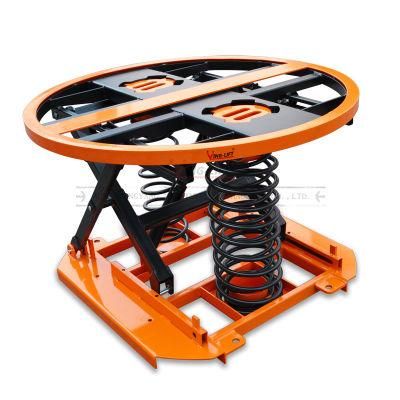 Mini Loader Pallet Level Loader Stationary Material Handling Lift Platform Rotating Spring Level Loader Auto-Leveller Lift Table