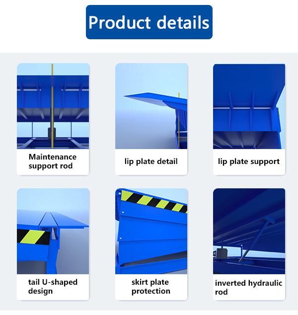 Di-6t Loading Bay Equipment Lip Forklift Fixed Pit Warehouse Dock Leveler