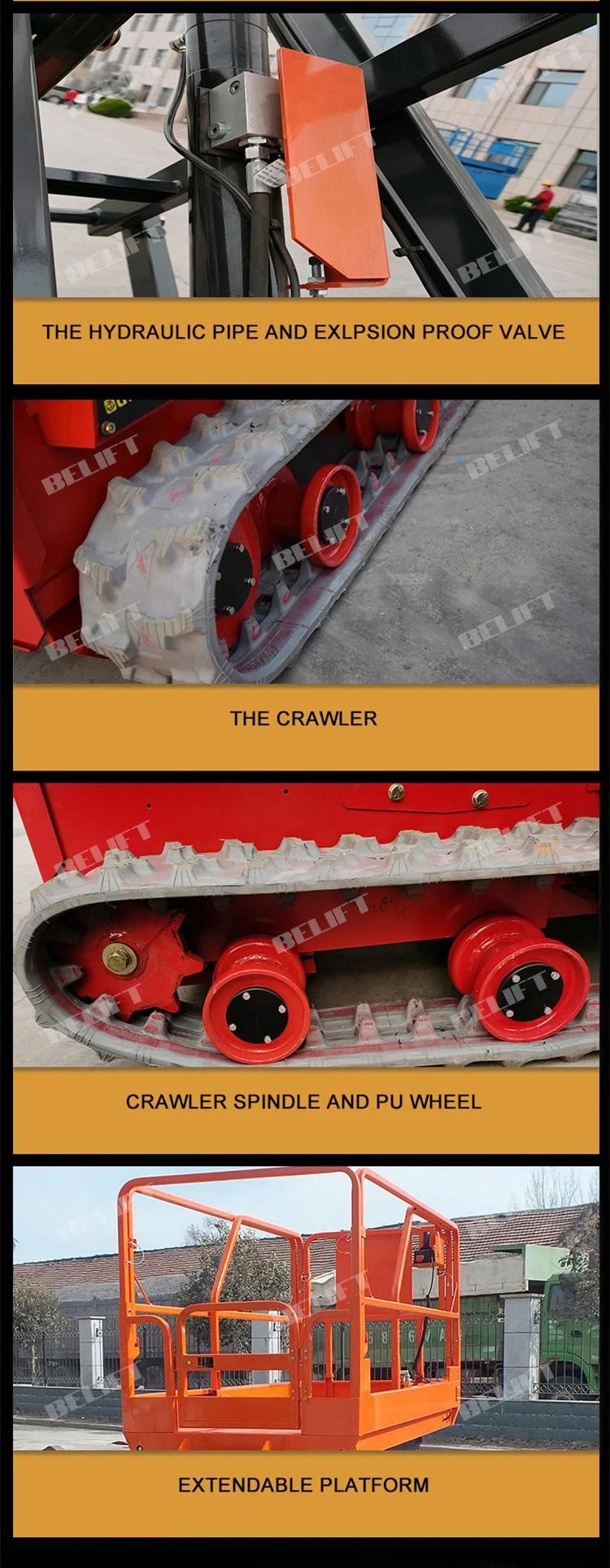 6m 8m 10m Electric Crawler Lifts Self Propelled Walking Scissor Man Lift