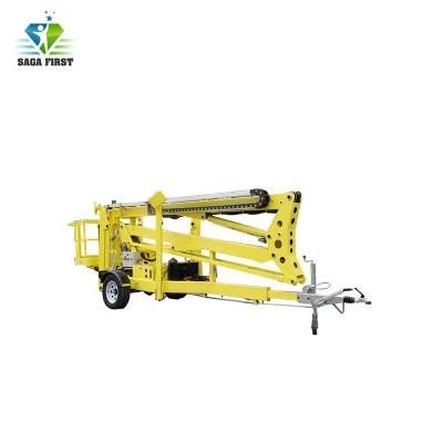 10m High Safety Construction Aerial Lift Equipment Adjustable Cherry Picker