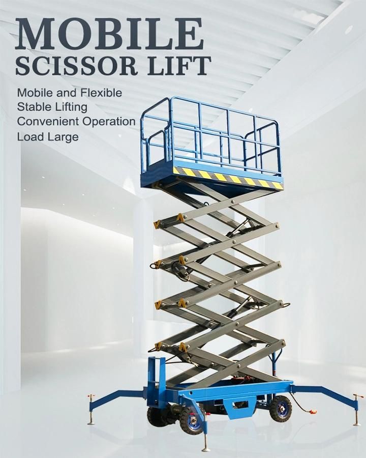 4m-18m Aerial Working Movable Platform Lift Hydraulic Mobile Scissor Lift