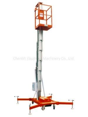 9m Manual Pushing Vertical Lift Single Mast Aerial Work Platform