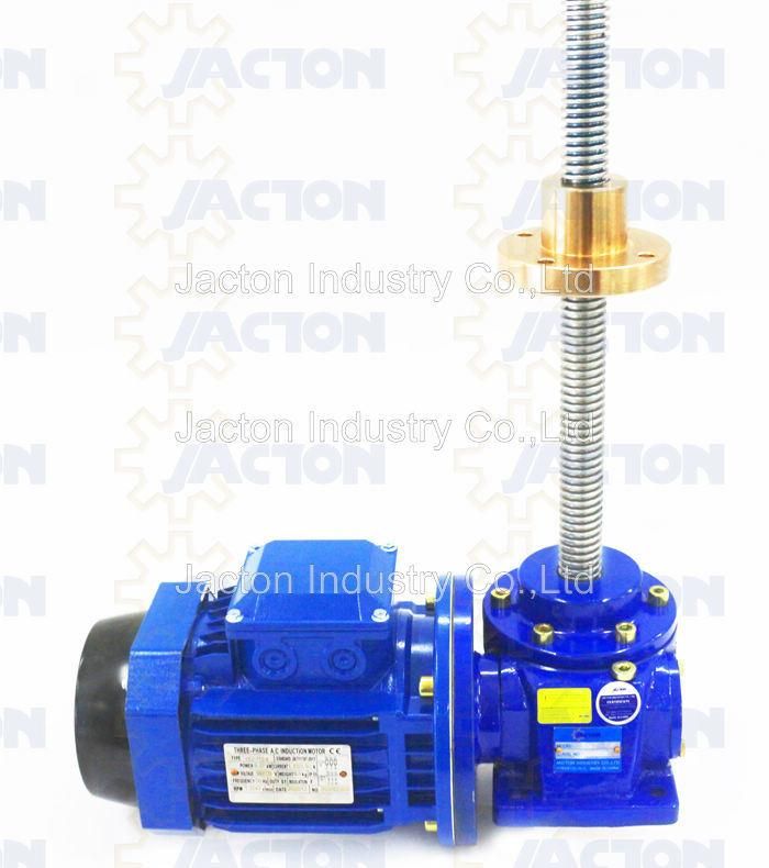 Best Gear Moter Jack Screw, Electric Screw Jack Can Also Be Called Motorized Screw Jack, It Includes a Worm Gear Screw Jack and an Electric Motor