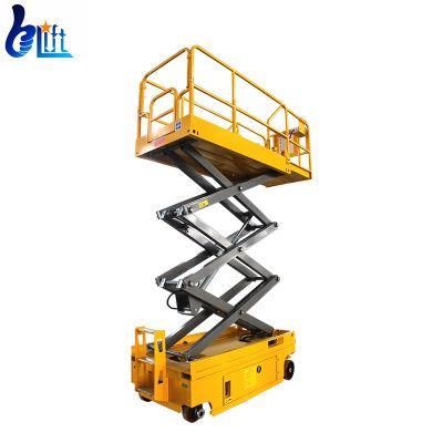 DC Battery Electric Walk Mobile Self-Propelled Mobile Scissor Lift Manual Lifting Equipment
