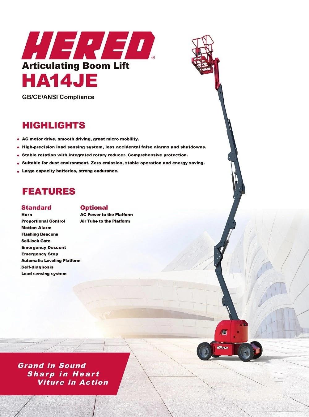 Hered Official 16m Articulated Mobile Elevating Work Platform Ha14je