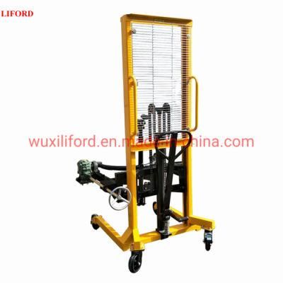 450kg 1.5m Hydraulic Drum Lifter Stacker with Weight Scale Drum Lifter Trolley