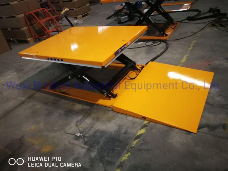 Power Electric Hydraulic Scissor Auto Pallet Lift Table with Ramp