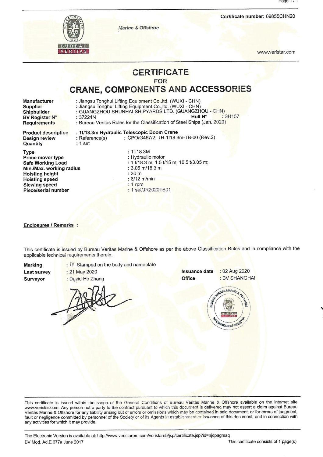 6-12m3 Hydraulic Radio Remote Control Grab with CCS, BV, Certificate