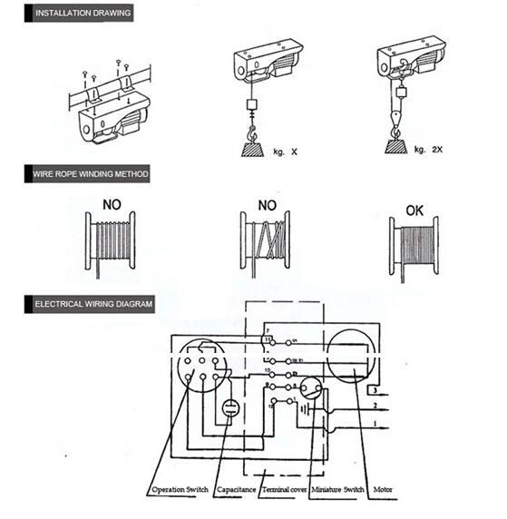 China Online Shopping PA Single-Hook Construction Winch Mini Hoist Crane