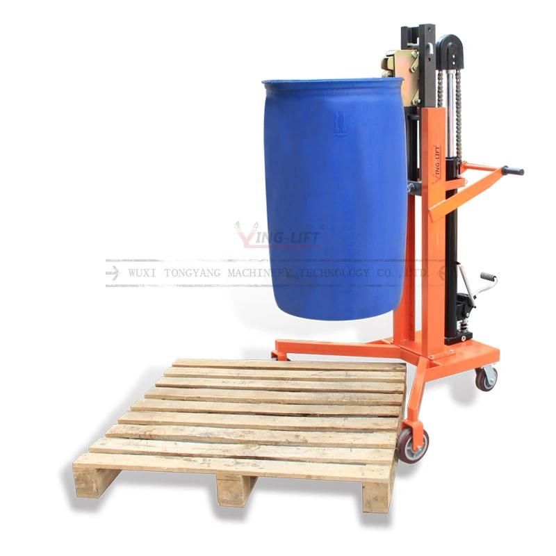 304 Stainless Steel Hydraulic Drum Carrier with Loading Capacity 450kg and Lifting Height 600mm