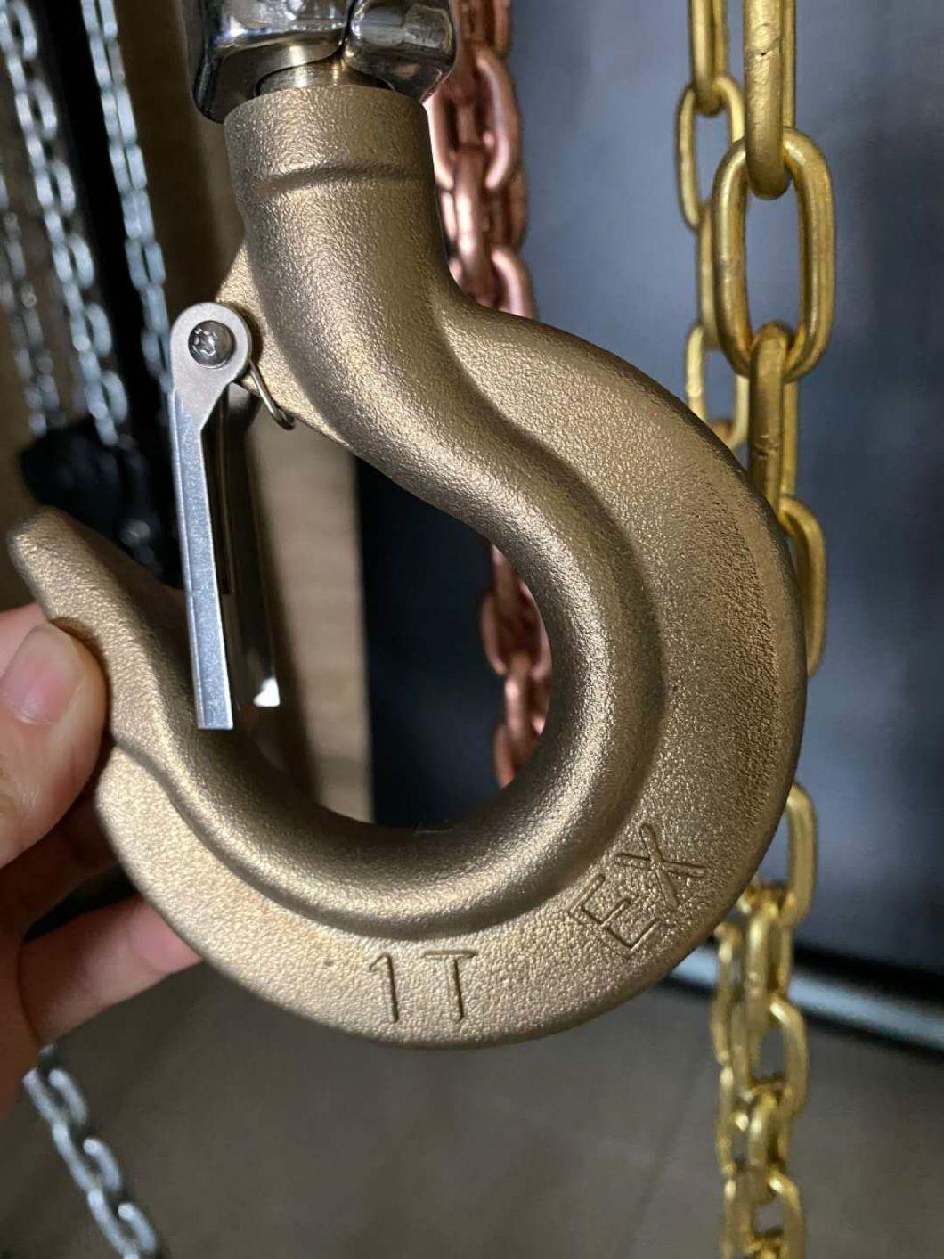 Explosion-Proof Chain Hoist Mini Portable Block Chain Hoist with Copper Material