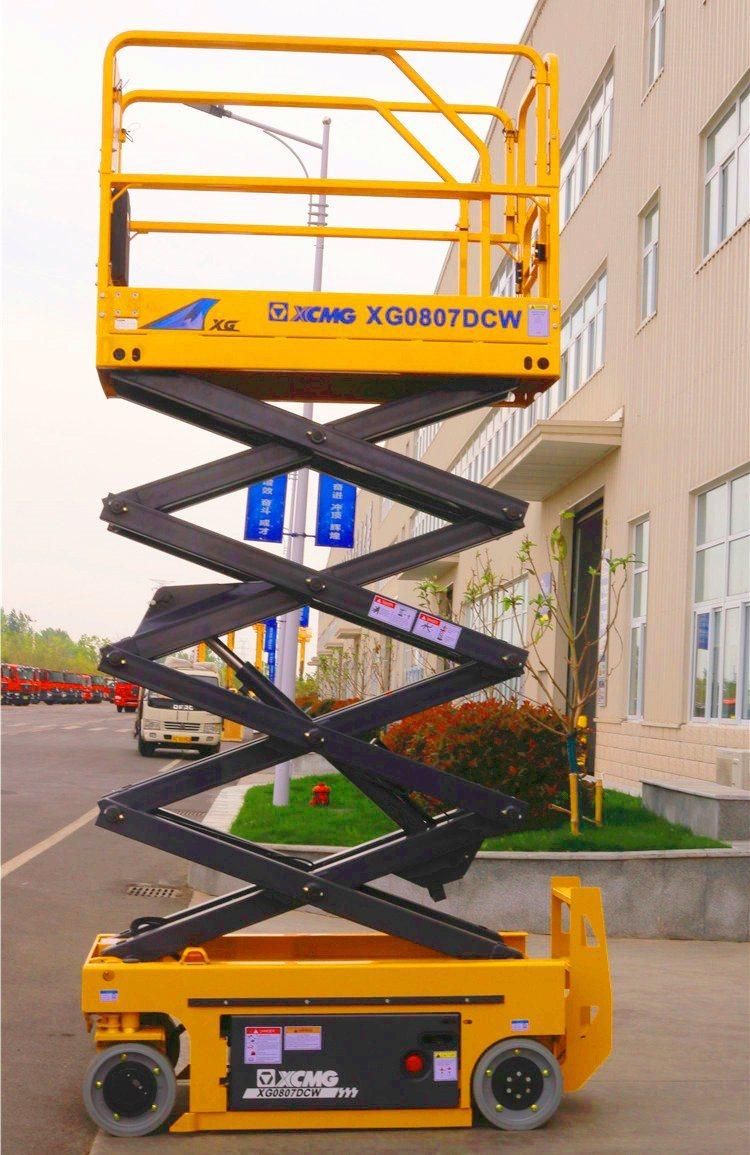 XCMG Electric Vertical Platform Lift Xg0807dcw Mini 8m Mobile Car Aerial Work Platform Scissor Lifts Price