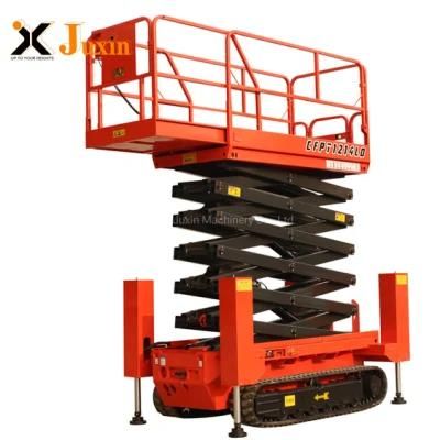 Cheap Price Crawler Aerial Platform Scissor Lift with Support Legs