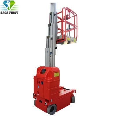 Sagafirst Supply Dual Mast Aluminum Platform Self Propelled Aerial Lifting Table Air Conditioner Electric Lift