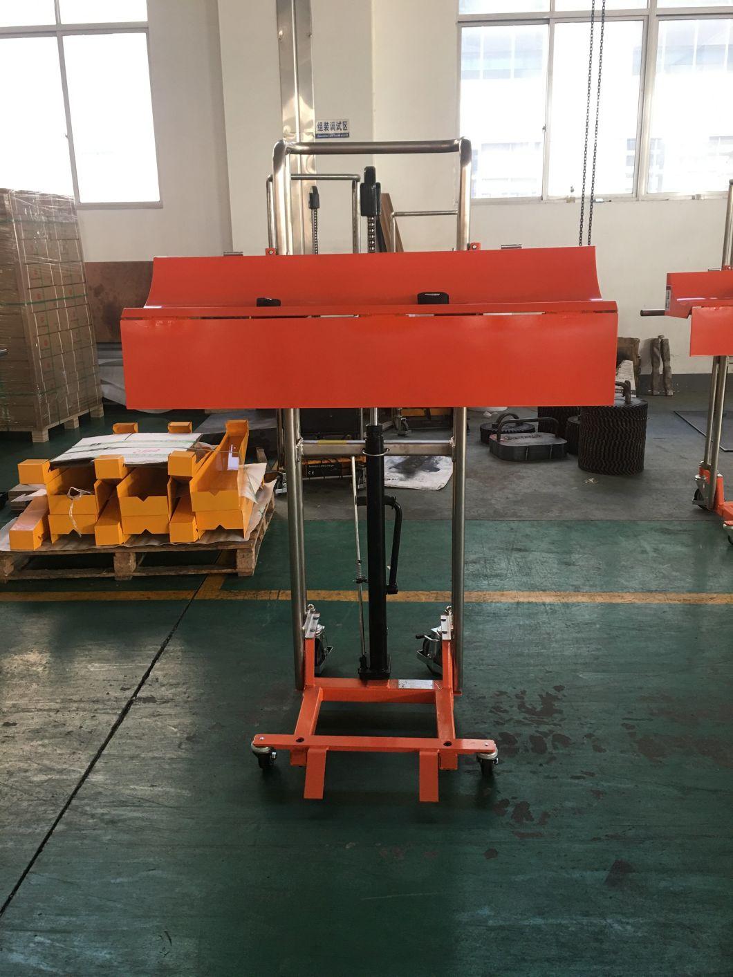 Lifting Height 1500mm and Loading Capacity 400kg Manual Hydraulic Reel Lift Stacker