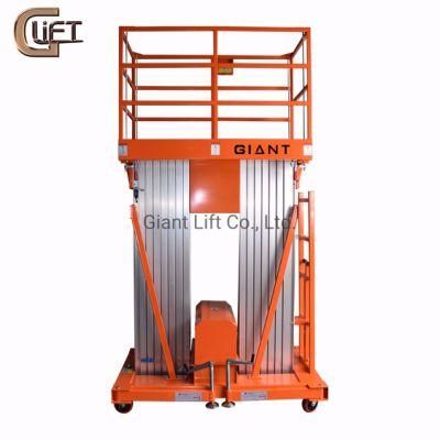 Aluminum Mast Aerial Work Platform Electric Work Platform with Double Mast (GTWY-S)