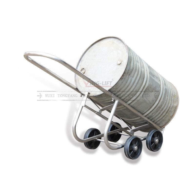 Four-Wheel Manual Drum Truck with U-Shaped Base
