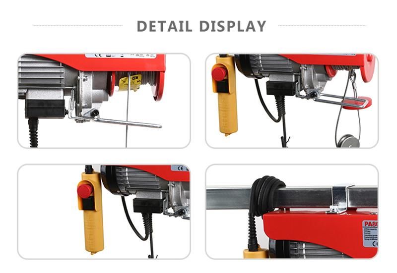 540W, 125/250kg, Overhead Crane Double Line Lift Electric Hoist with 12m Electric Wire Hoist Remote Control Garage Auto Shop (BP125-250)