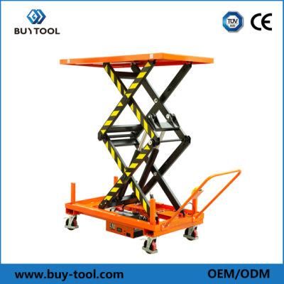 Electric Hydraulic 500kg Mobile Scissor Lift Table Alloy Steel