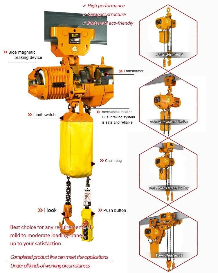 New Type 220V-440V Electric Cable Hoist with Limiter Controller