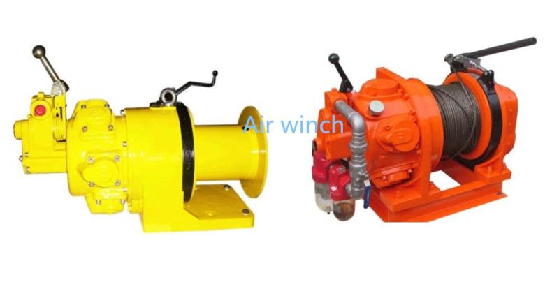 Single Drum 5kn Jqh5 Air Winch with Piston Air Motor