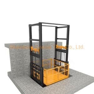 300kg-1000kg Warehouse Freight Elevator Vertical Small Wall Mounted Goods Lift Electric Hydraulic Cargo Elevator
