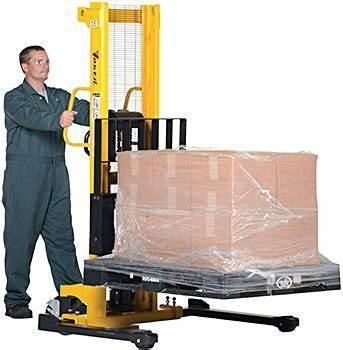 High Strength Stacker Lifter Manual Pallet Stacker Forklift Curtis Controller Counterbalance Load Walk Stacker