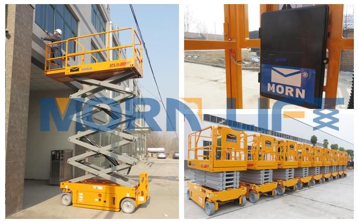 Morn Self Propelled Scissor Man Lift with 10m Height for Aerial Work in Construction Site