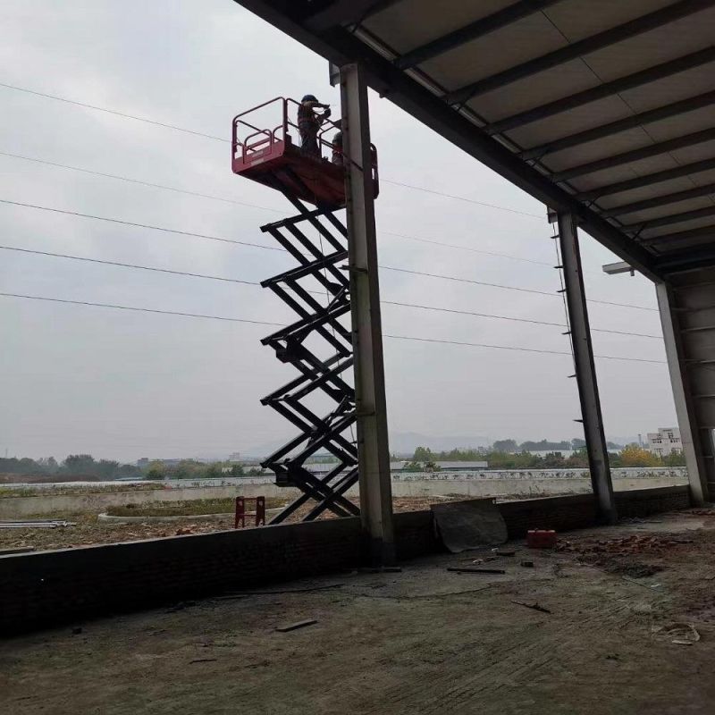 14m Factory Sale Self Propelled Load Cheap Lightweight Auto Scissor Lift