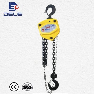 High Quality Safe Reliable in Operation Manual Lifting 3 Ton Chain Block Chain Pulley Hoist