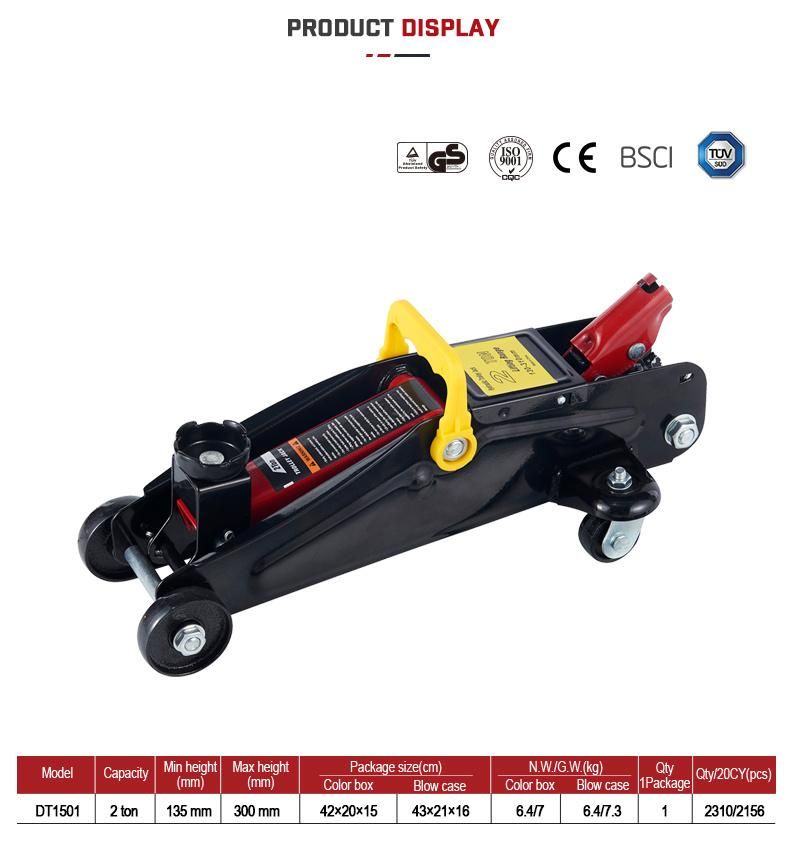 2ton Hydraulic Floor Jack / Max Height 290mm / PVC Box (D021-A)