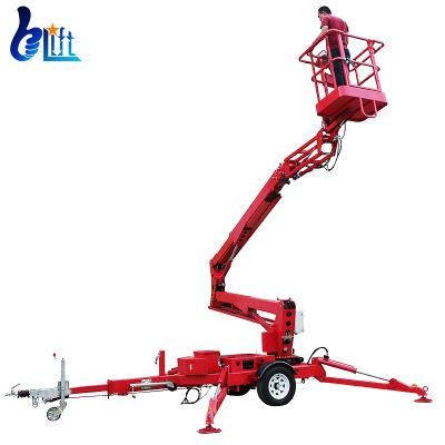 Load 200kg Telescopic Spider Truck Towable Mini Boom Lift Machine