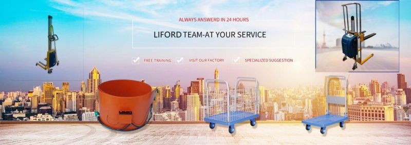 1t Manual Moving Hydraulic Scissor Lift Platform Lift Table Es100L