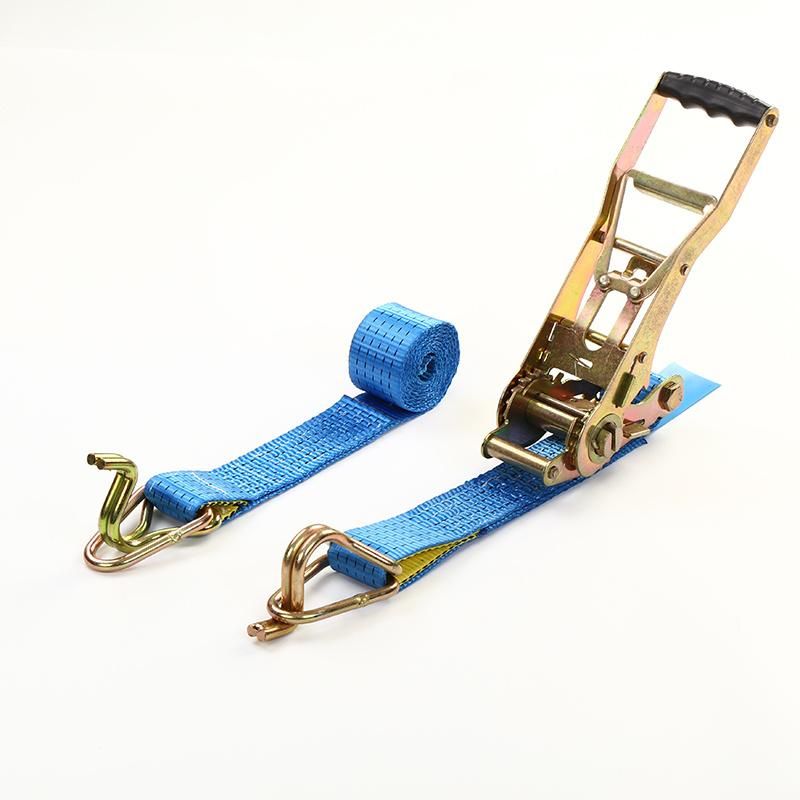 5tons Polyester Blue Ratchet Strap Cargo Lashing