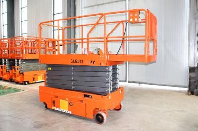 Indoor Hotel Factory Warehouse 6-14m 300-1000kg CE Aligenment Work Platform Man Vertical Scissor Lift