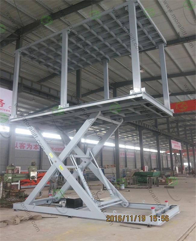 Hydraulic 3500kg Car Scissor Lift for Basement Parking