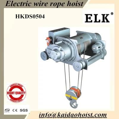 Elk 5t Electric Wire Rope Hoist with Motorized Trolley-1speed- (HKDS0504)